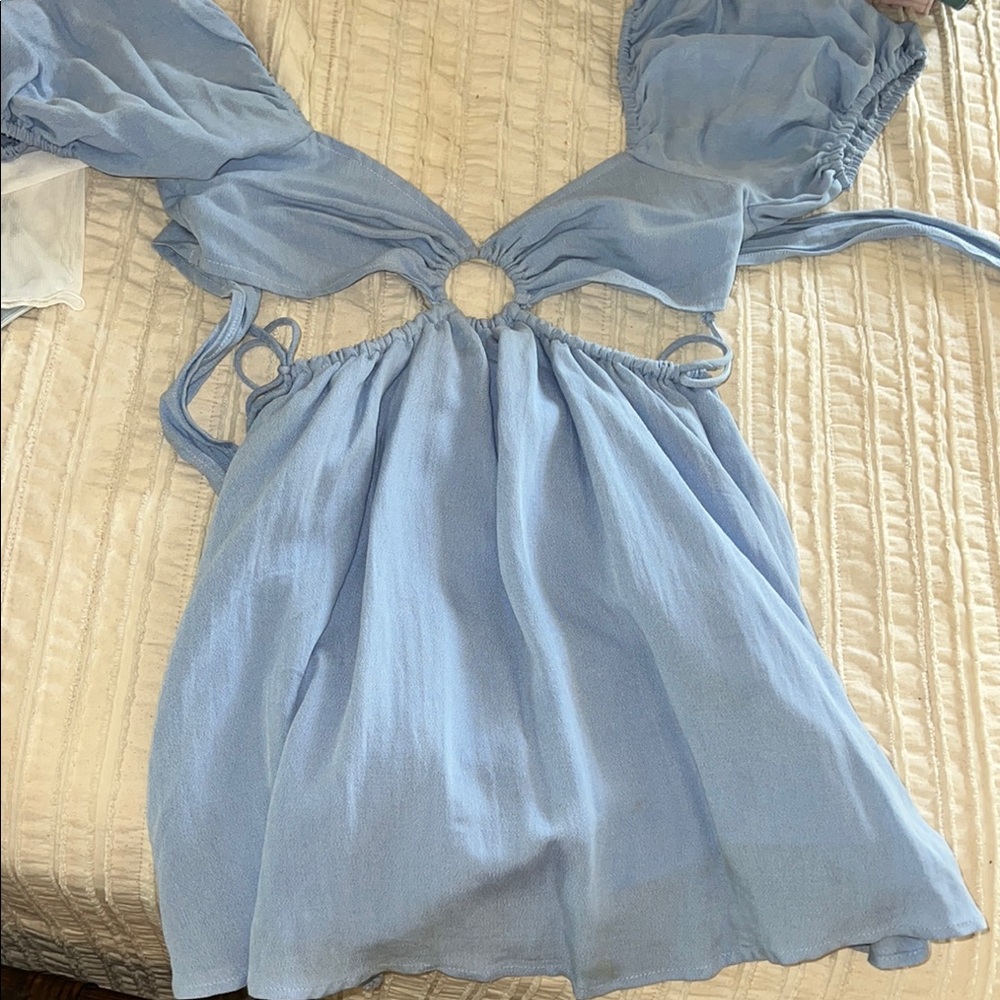 Elegant Blue Mini Dress